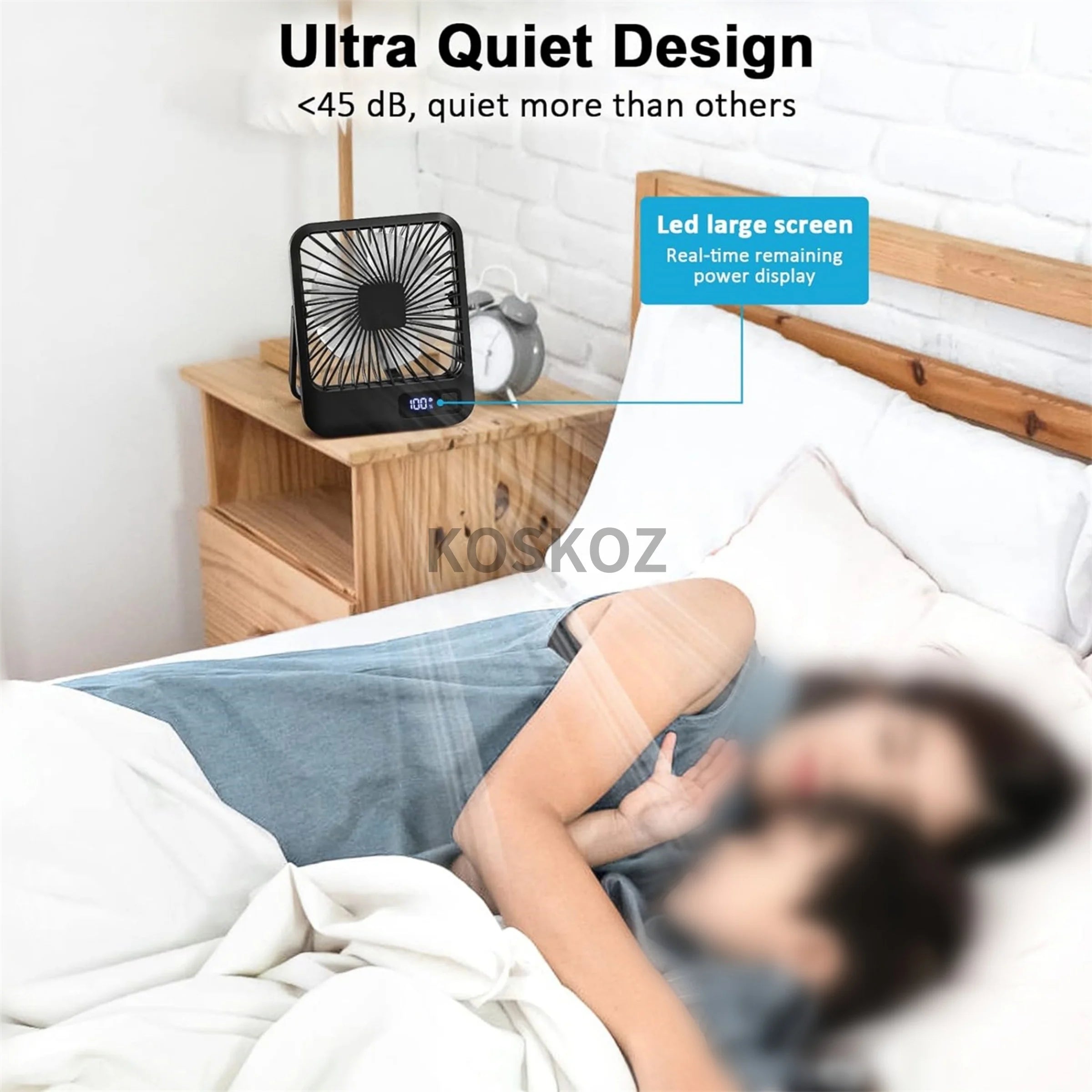 Portable Rechargeable Fan – 5 Speeds