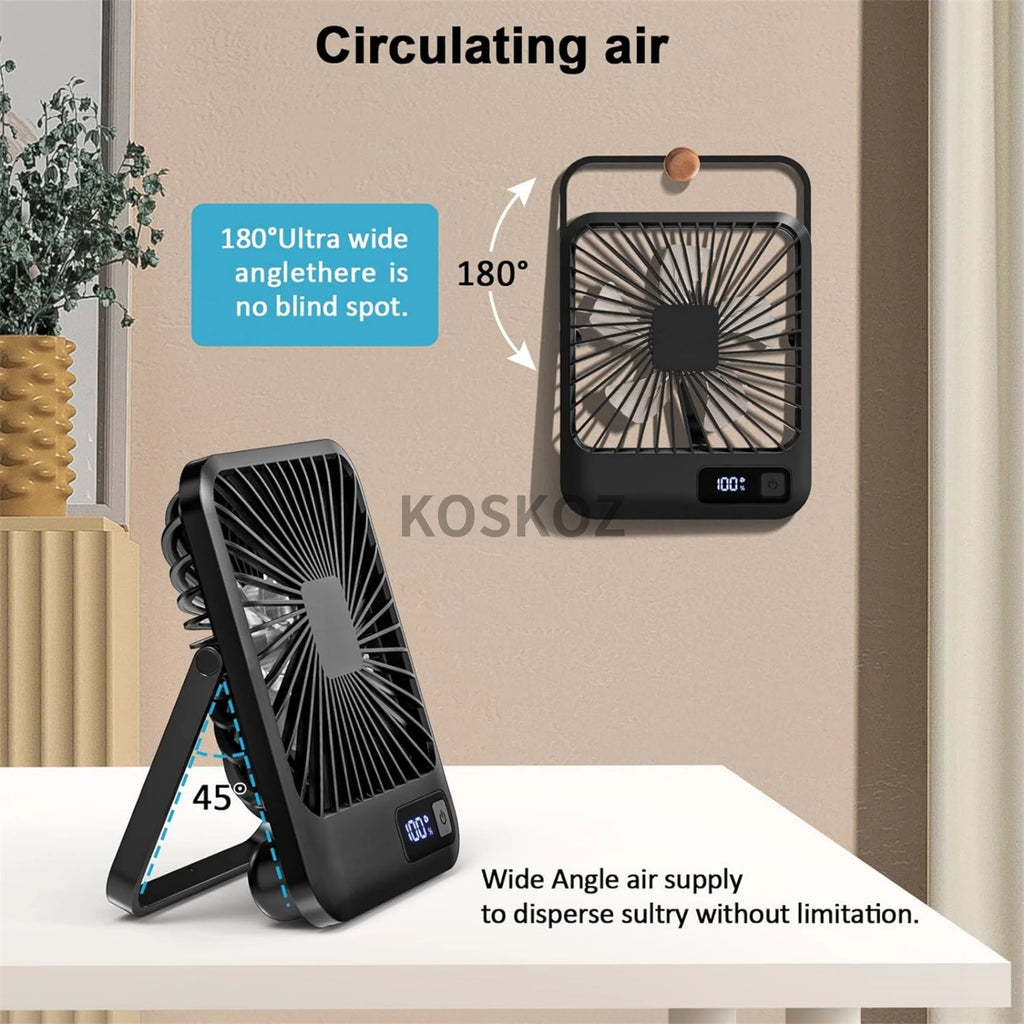 Portable Rechargeable Fan – 5 Speeds