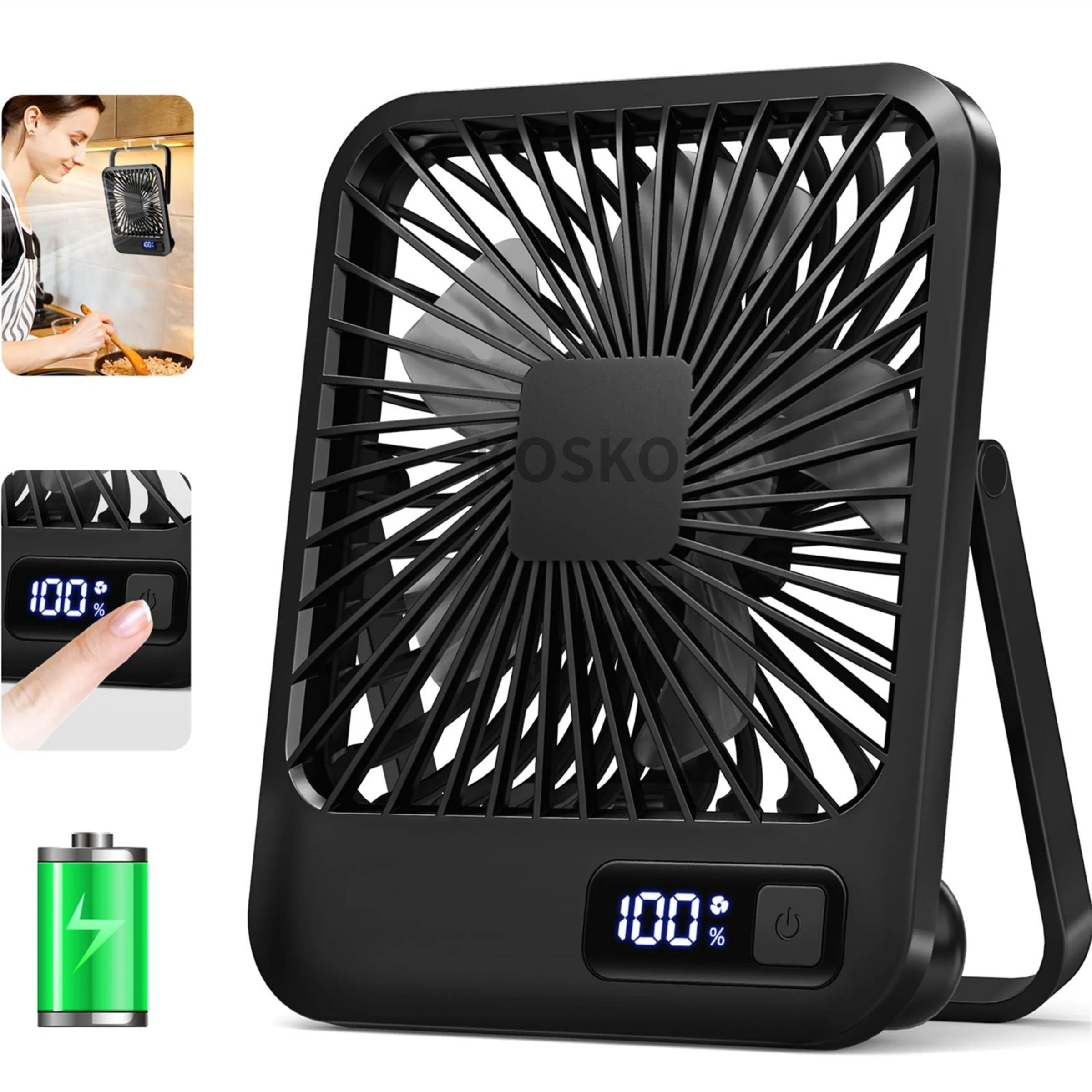 Portable Rechargeable Fan – 5 Speeds