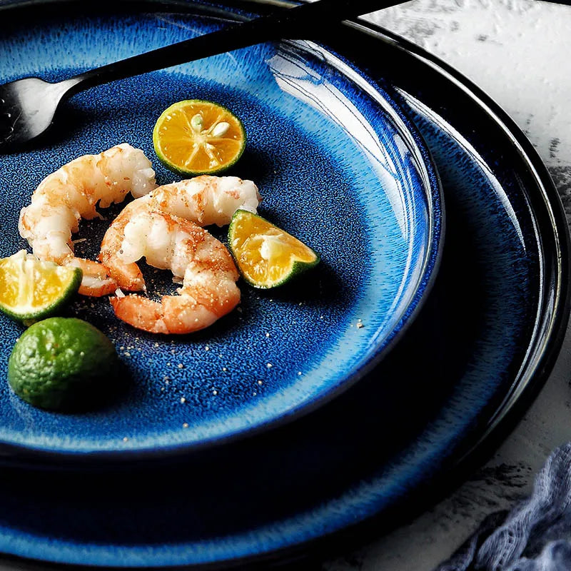Japanese Blue Dinner Plate