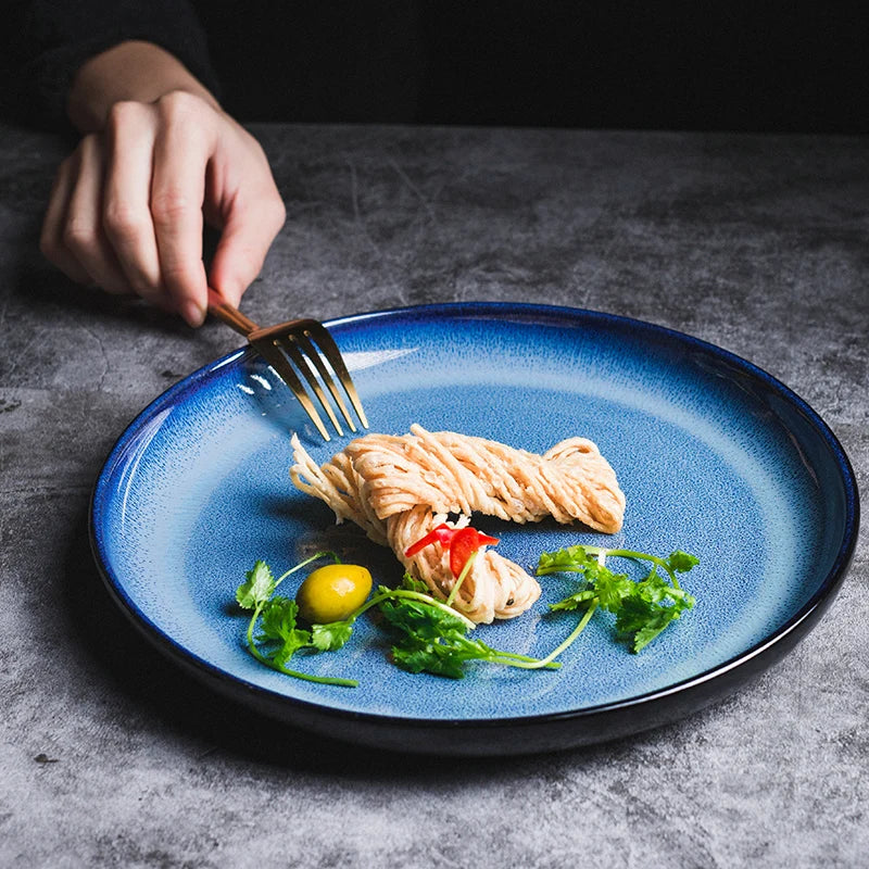 Japanese Blue Dinner Plate