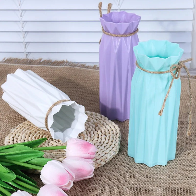 Simple Plastic Imitation Ceramic Vase