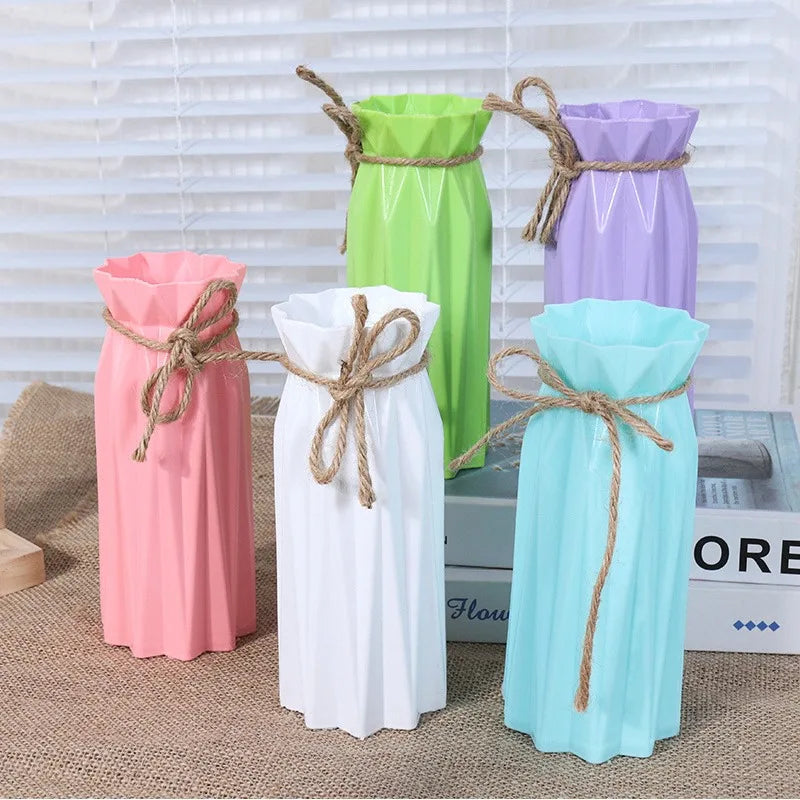 Simple Plastic Imitation Ceramic Vase