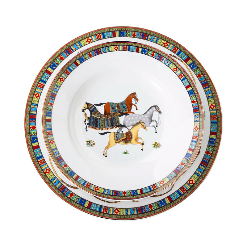 Mongolian Horse Dinner Plate