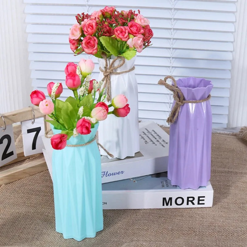 Simple Plastic Imitation Ceramic Vase