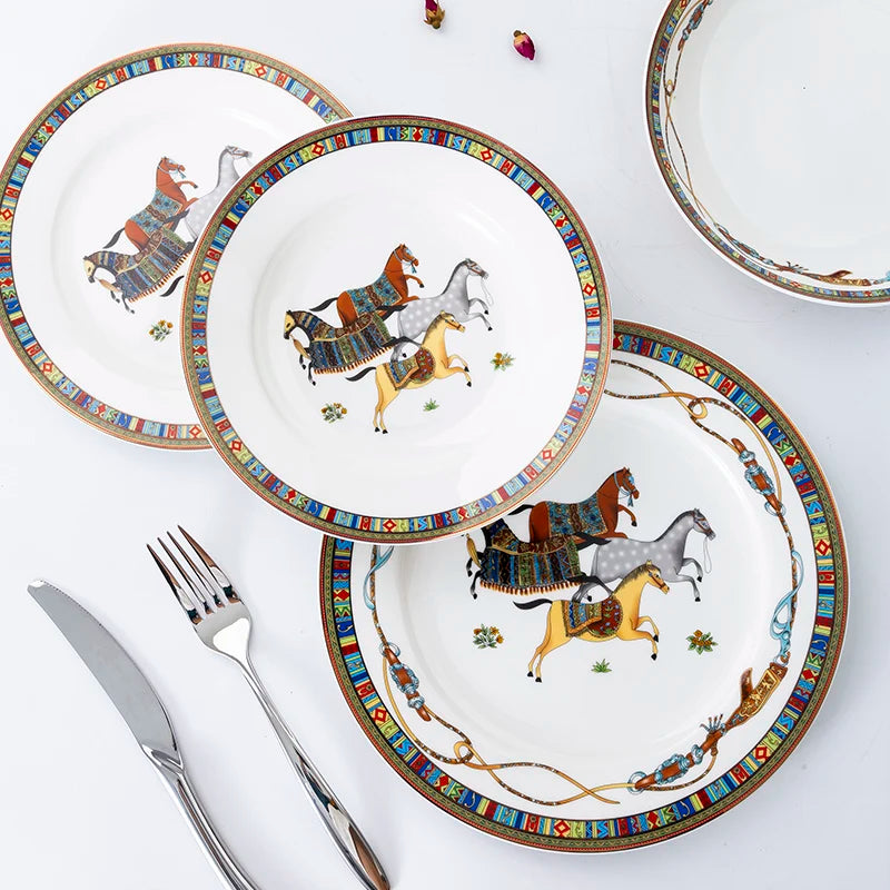 Mongolian Horse Dinner Plate