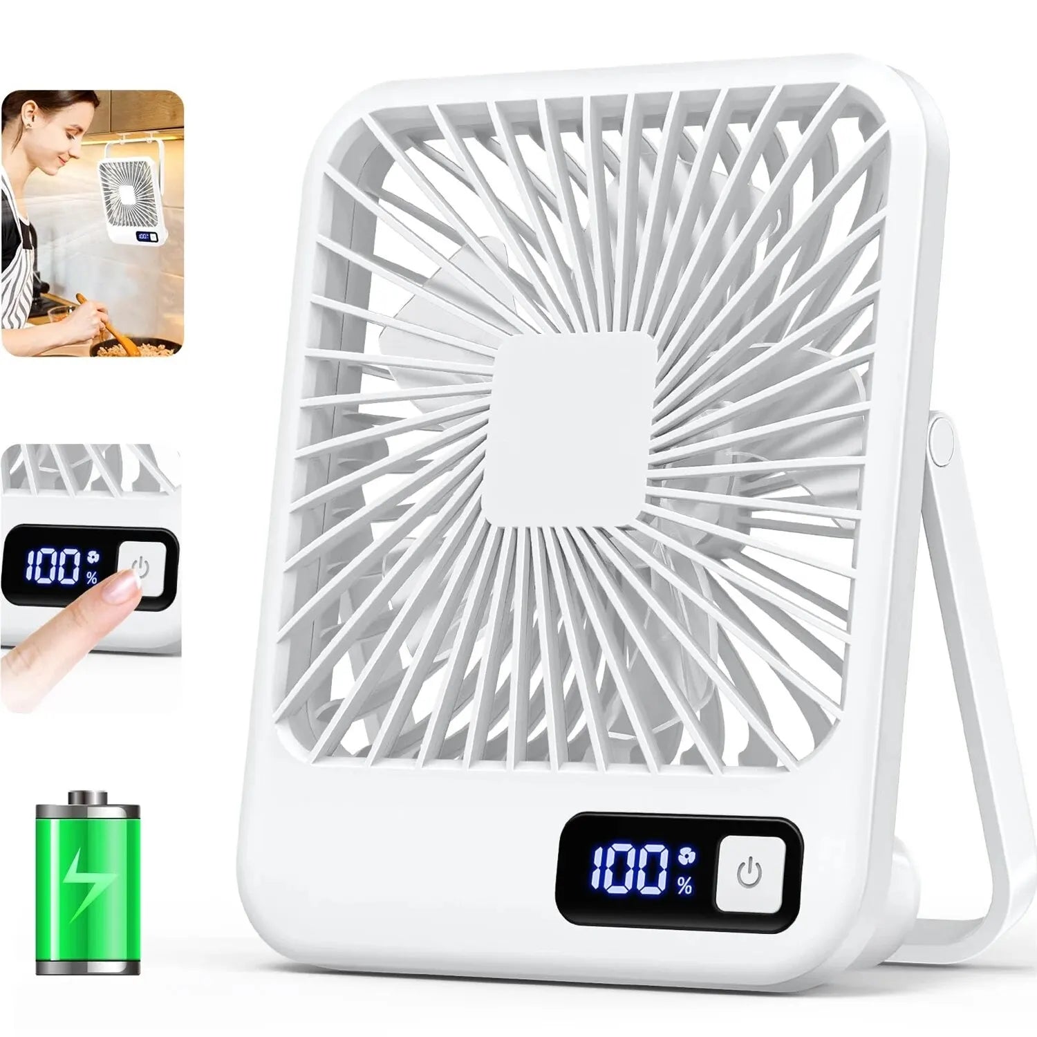 Portable Rechargeable Fan – 5 Speeds