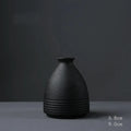 Black Ceramic Small Vase Home Decoration