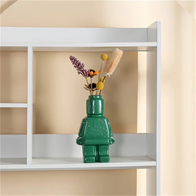 Nordic Style Ceramic Robot Vase Indoor