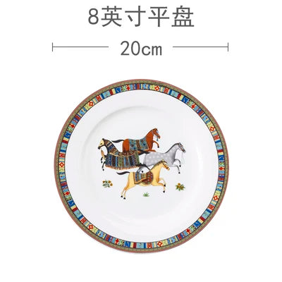 Mongolian Horse Dinner Plate