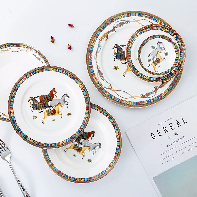 Mongolian Horse Dinner Plate