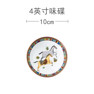 Mongolian Horse Dinner Plate