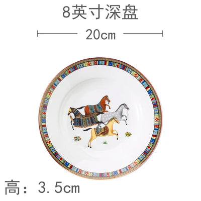 Mongolian Horse Dinner Plate