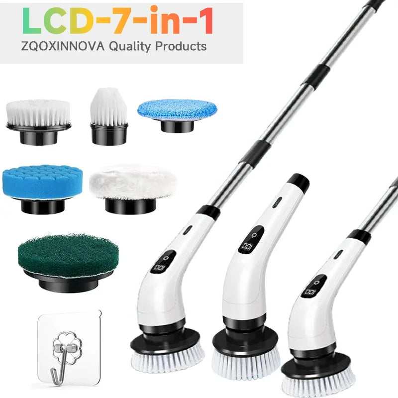 7-in-1 Cordless Electric Spin Scrubber
