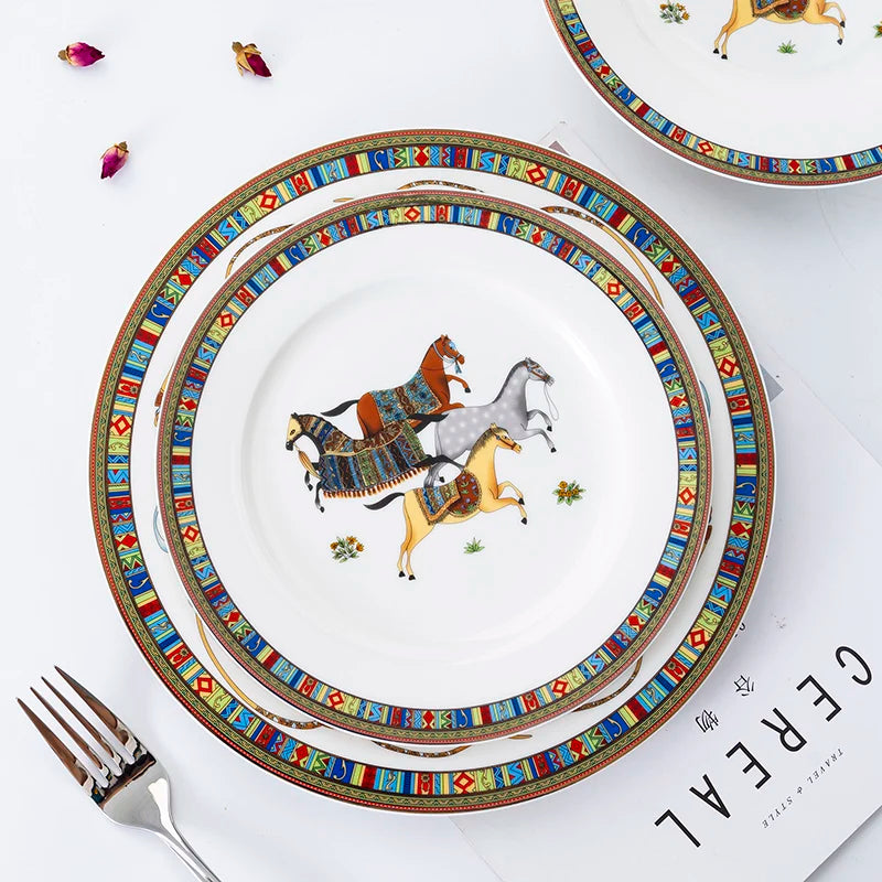 Mongolian Horse Dinner Plate