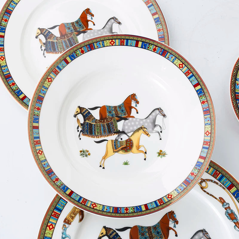 Mongolian Horse Dinner Plate