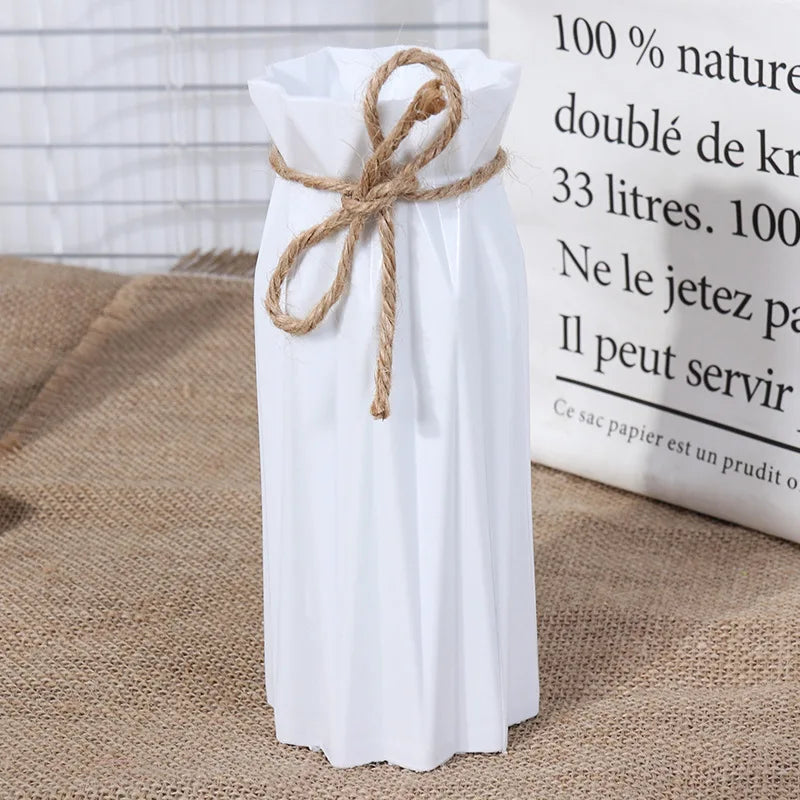 Simple Plastic Imitation Ceramic Vase